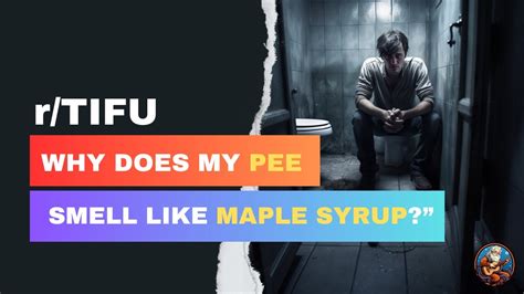 Pee smells like maple syrup. Description. Maple syrup urine disease is an inherited disorder in which the body is unable to process certain protein building blocks (amino acids) properly. The condition gets its name from the distinctive sweet odor of affected infants' urine. It is also characterized by poor feeding, vomiting, lack of energy (lethargy), abnormal movements ... 
