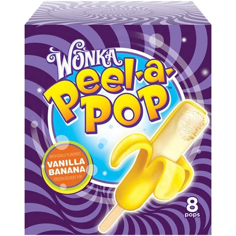 Peel a pop. A blog post about trying WONKA™ PEEL-A-POP™ ice cream pops, which are vanilla pops with banana or grape peels. The reviewer … 