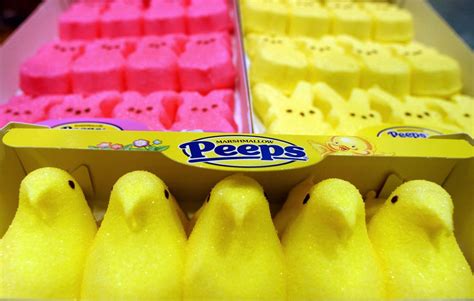 Peeps - Apr 11, 2017 · One serving of Peeps (five pieces) contains 140 calories, no fat, and 34 grams of sugar, which makes sense since their two main ingredients are sugar and corn syrup. Peeps also contain gelatin ... 