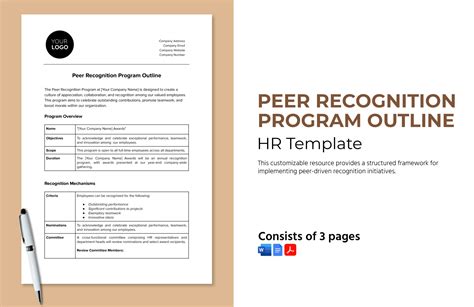 Peer Recognition Program Outline HR Template in Word, PDF, Google Docs