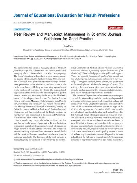 Peer review and manuscript management in scientific journals guidelines for. - Hillsborough county curriculum guide for civics.