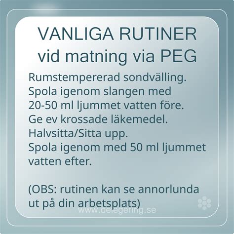 Peg vårdhandboken