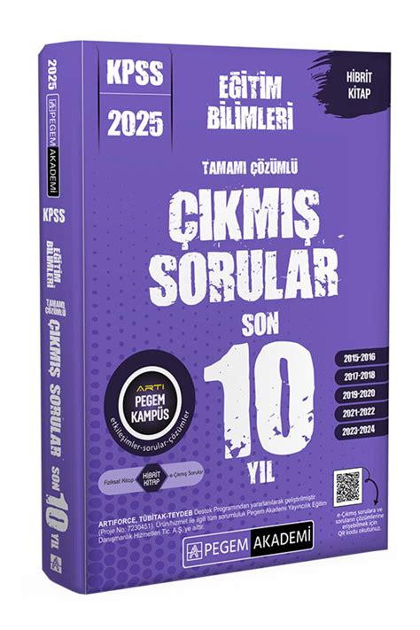 Pegem Akademi Yayıncılık 2025 KPSS Eğitim Bilimleri Tamamı . 