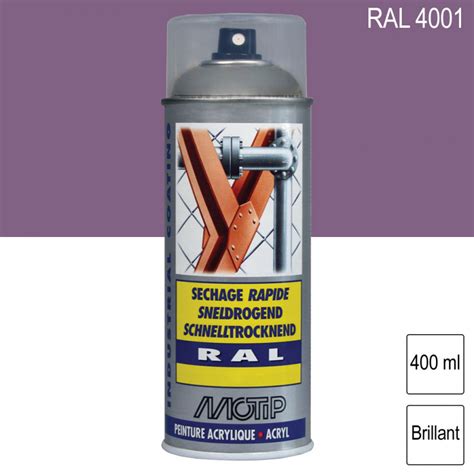 Peinture aérosol RAL 4001 Lilas rouge 400ml MOTIP