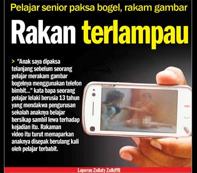 Pelajar perempuan samseng : belasah, bogel, rakam