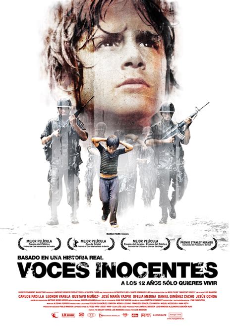 Pelicula voces inocentes. 1 Video 21 Photos Drama Thriller War A young boy, in an effort to have a normal childhood in 1980's El Salvador, is caught up in a dramatic fight for his life as he desperately tries to avoid the war which is raging all around him. Director Luis Mandoki Writers Luis Mandoki Oscar Orlando Torres Stars Carlos Padilla Leonor Varela Xuna Primus 