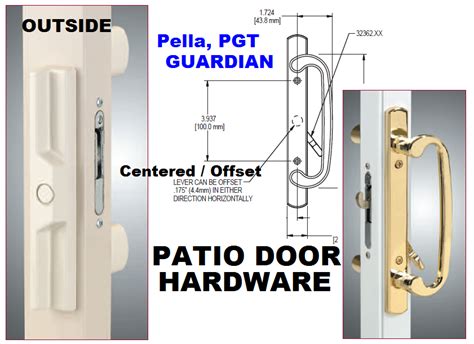 Original replacement hardware for your Pella storm door, including two-bolt locks, handles, mortise locks, and strike plates.. 