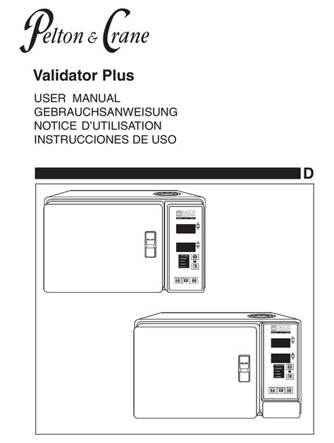 Pelton and crane validator plus manual. - Vermeer round baler 605f it manuals.