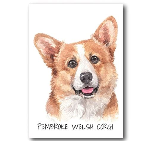 Pembroke Welsh Corgi Labels Greeting Cards - CafePress