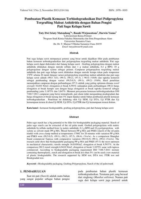 Pembuatan Plastik Kemasan Terbiodegradasikan Dari …