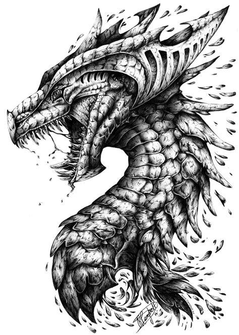 Pen Dragon Drawing