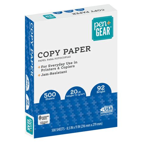 Pen+Gear Copy Paper, 8.5" x 11", 92 Bright, 20 lb., 1 Ream