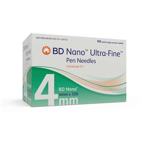 BD Ultra Fine PRO 4mm Insulin Pen Needles (Box of 100's). Pen Needles 32g  4mm Walgreens
