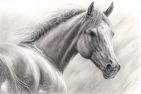 Pencil Drawing Of A Horse