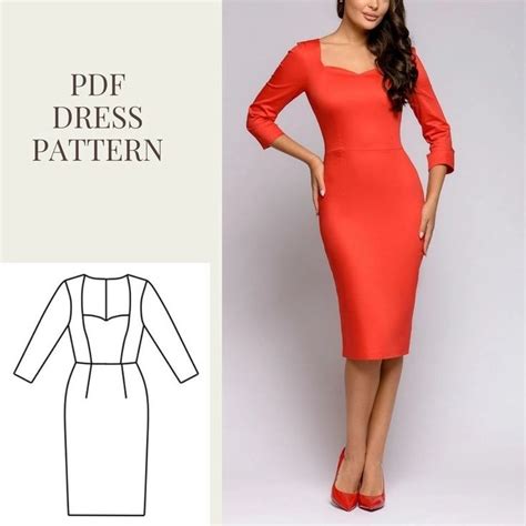 Pencil Dress Pattern Patterns Gallery
