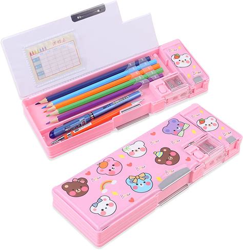 Pencil Holder Multifunctional Pop-up Stationery Case & Ladies Makeup …