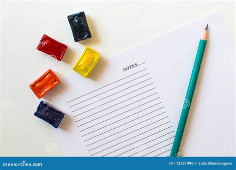 Pencil on the Sheet of Paper Stock Image Image of backgrounds