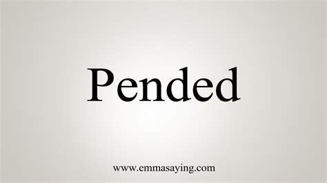 As it turns out, both words are proper, but they have different meanings. Pend is a verb that means to hang or be suspended. On the other hand, pended is the past tense of the verb pend, but it is also used as a legal term to refer to a document that has been put on hold or postponed. In this article, we will explore the differences between .... 