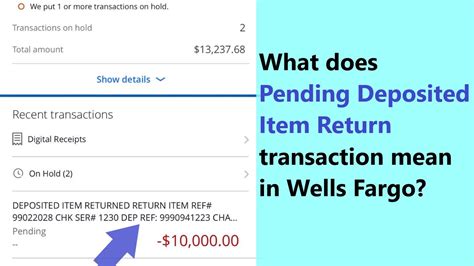 Pending return deposited item wells fargo. Things To Know About Pending return deposited item wells fargo. 
