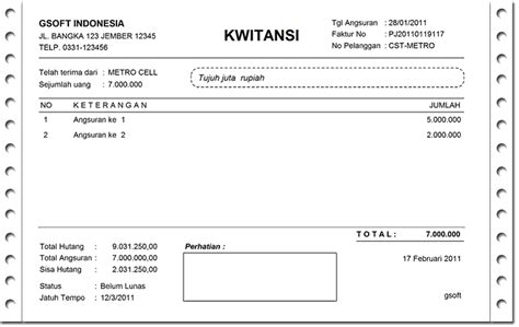 Pengertian, Fungsi Serta Contoh Kwitansi Pembayaran