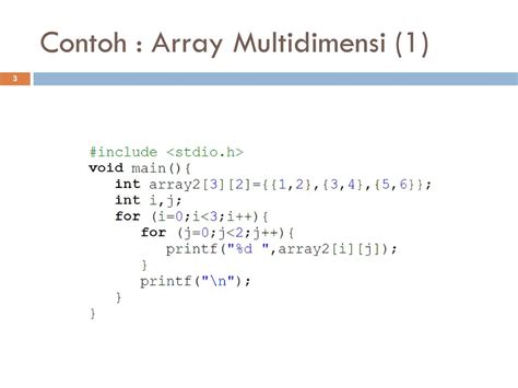 Pengertian Array Multidimensi dalam Programming