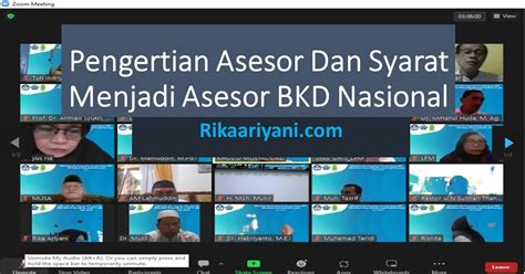 Pengertian Asesor Dan Syarat Menjadi Asesor BKD Nasional