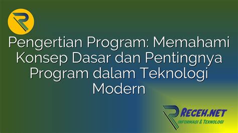 Pengertian Program Dasar