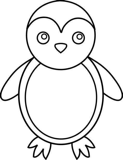 Penguin Coloring Template