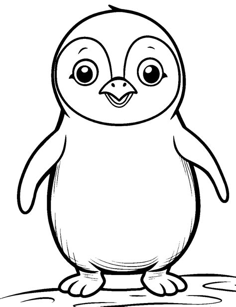 Penguin Coloring Template