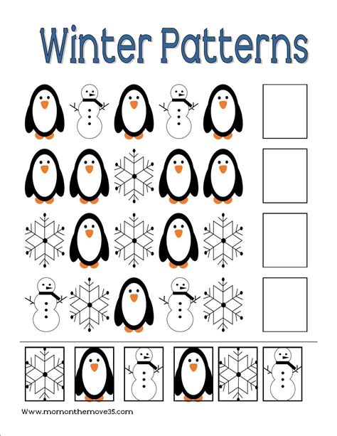 Penguin Patterns Preschool Penguin Activities, Preschool Patterns