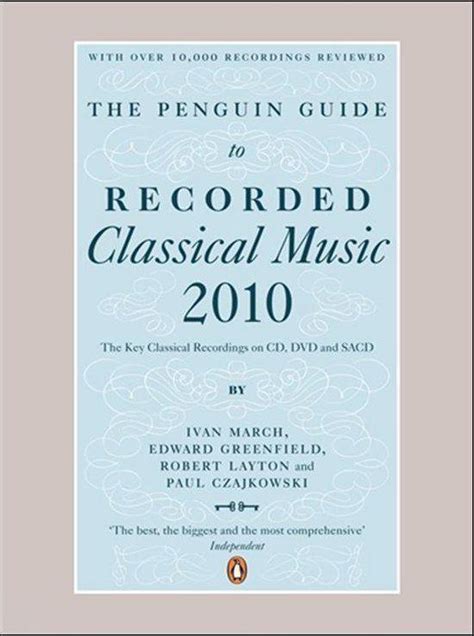 Penguin guide to recorded classical music update. - Vertrag und abschied der poesie und des carnavals.