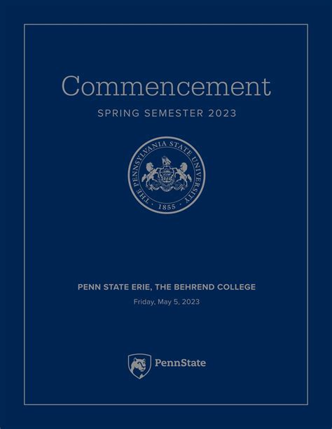 Penn State Behrend Commencement Program — Spring 2023 by Penn State