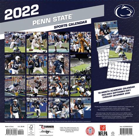 Penn State Calendar 2021 22