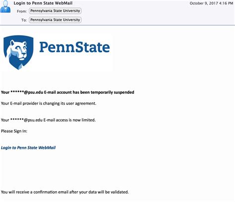 Penn state email. Aug 4, 2020 · Since moving to Office 365 at Penn State, setting up email on any Apple mobile device is easier than ever. Open Settings on iPhone/iPad. Tap Accounts & Passwords. Tap Add Account. Tap Exchange. Enter the following information on the Exchange Screen: Email: [Your full email address abc123@psu.edu] 