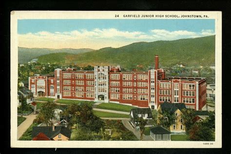 Pennsylvania PA postcard Johnstown Garfield Junior High …