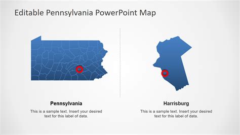 Pennsylvania State PowerPoint Map SlideModel Powerpoint 2010