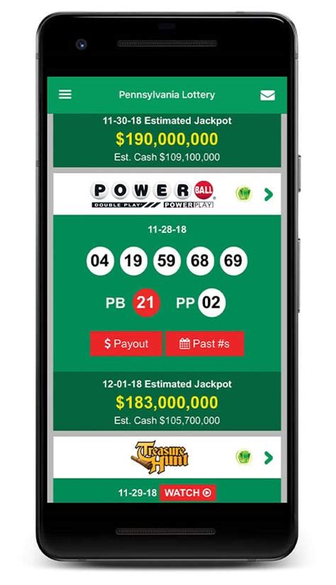 Pennsylvania lottery app scanner. The official app of the Pennsylvania Lottery offers fun, convenience and information to players on the go. Features include: • Daily & Past Winning Numbers. • Current Jackpots. • Exclusive mobile app giveaways. • Latest Scratch-Offs and Scratch For Fun. • Scratch-Offs Prizes Remaining. 