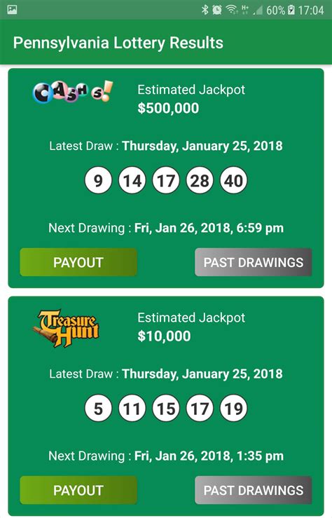 Pennsylvania lottery results for today midday and evening. Every effort is made to ensure the accuracy of the winning numbers, prize payouts and other information posted on the Pennsylvania Lottery's websites. The official winning numbers are those selected in the respective drawings and recorded under the observation of an independent accounting firm. 