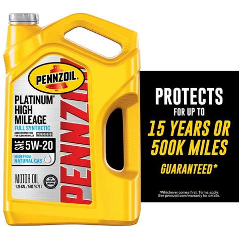 Pennzoil Platinum Full Synthetic 5W-20 Motor Oil (5 …