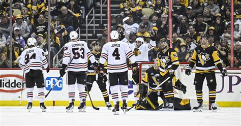 Pens’ playoff streak in jeopardy after 5-2 loss to Chicago