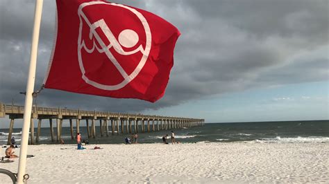 Pensacola beach flags. The Panama City Beach current beach conditions are updated when the Beach & Surf Patrol sends a text that the beach flag is changing. You can also check out our page where we post PCB current conditions and beach flag status or for up to the minute reports on the flag and beach conditions, call 850-233-5000. If you'd like text alerts when the ... 