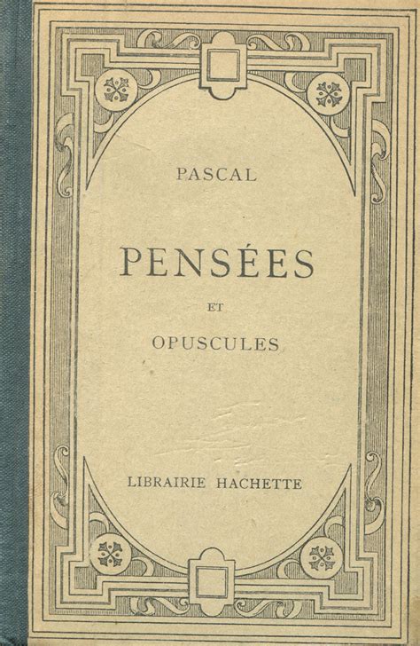 Full Download Pensees By Blaise Pascal