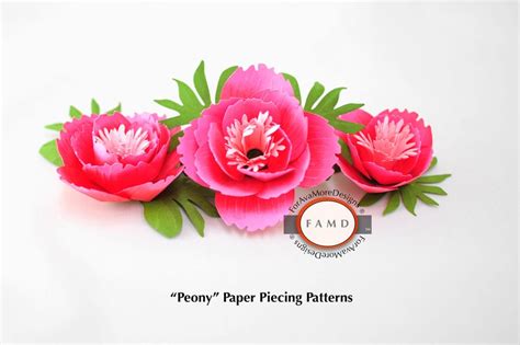 Peony Die Cut - Etsy