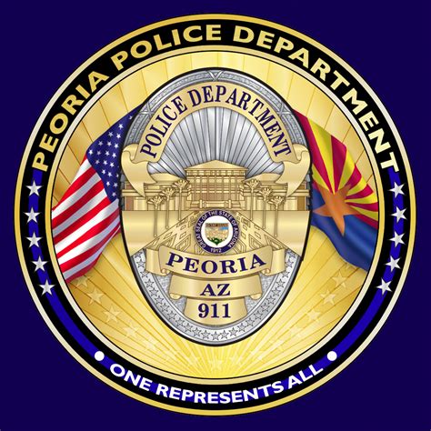Peoria police department. Commend an employee or file a complaint. View a complete listing of Peoria AZ Police Department's online services such as crime maps, police records, policy manual, security alarm registration, and more. View resources for Identity Theft victims, find a listing of unclaimed property items, and take a quick customer satisfaction survey. 