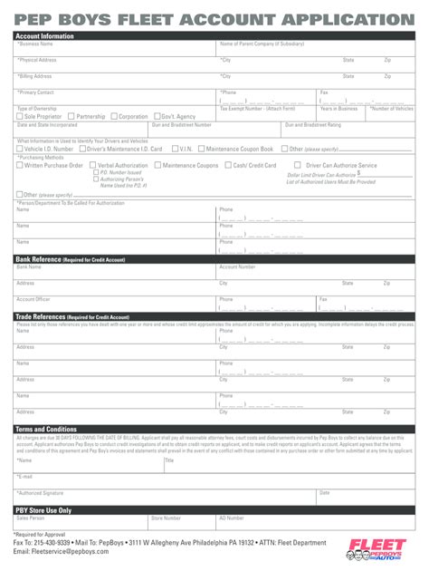 Pep Boys Commercial Account 2024-2024 - Fill and Sign Printable ...