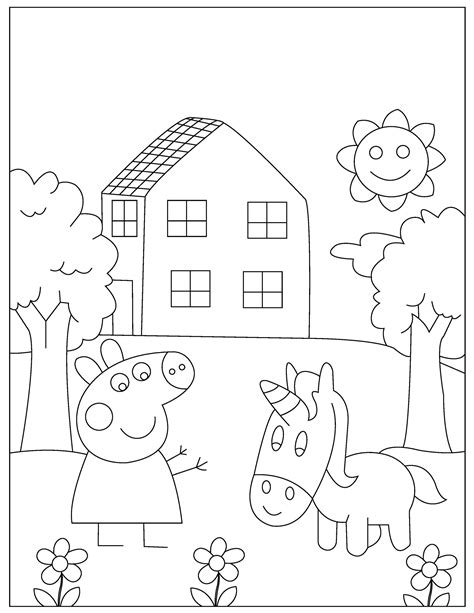 Peppa Pig Coloring Shee