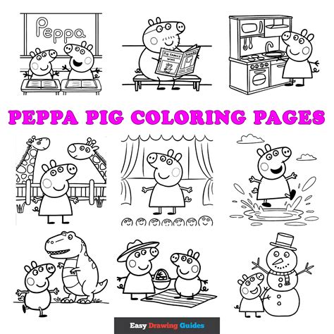 Peppa Pig Coloring Sheets