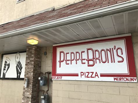 Peppebroni's. PeppeBroni's Pizza. - CLOSED. Unclaimed. Review. 33 reviews. $$$$, Italian, Pizza. 918 Chestnut Ridge Rd #11, WV 26505-0652. +1 304-381-2757 + Add website Improve this listing. 