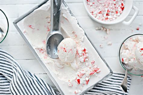 Peppermint Candy Cane Ice Cream - Simply Scratch