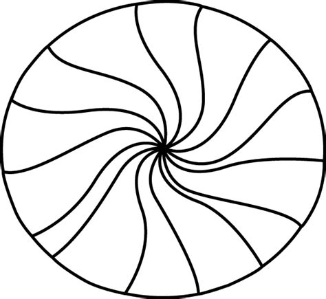 Peppermint Candy Coloring Sheet Candy Clipart Black And White, HD Png